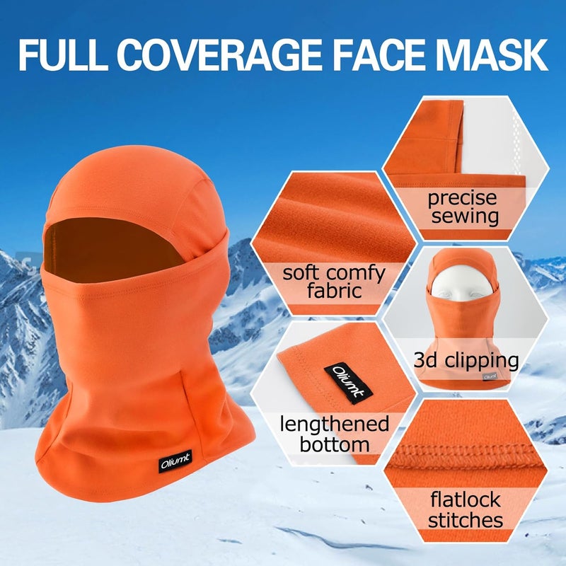 Oliumt Balaclava Ski Mask, Warm, Breathable & Lightweight, Full Coverage Fleece Winter Face Mask for Men & Women - Image 3